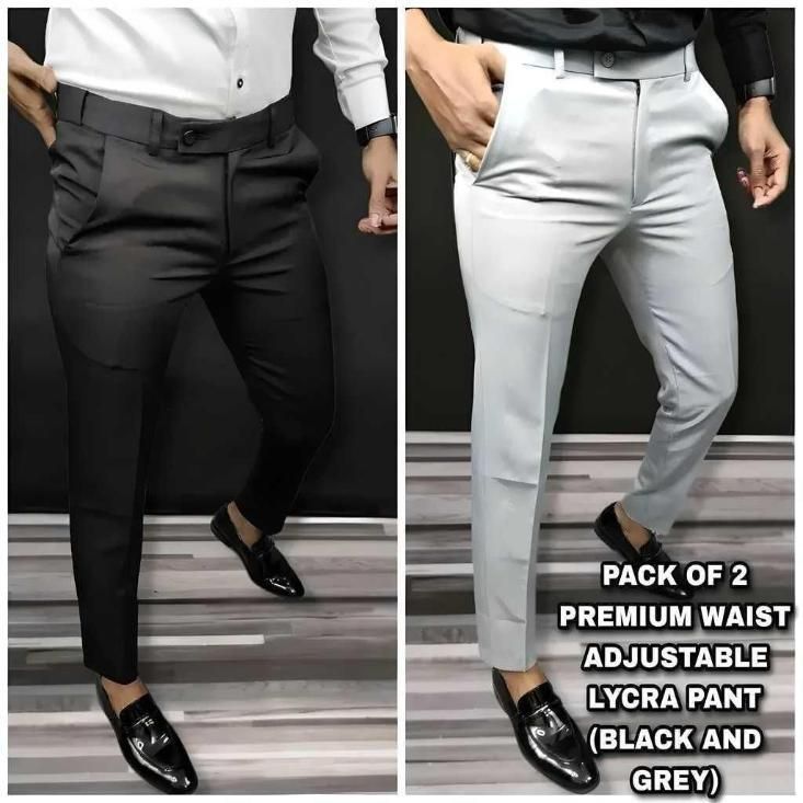 Premium Waist Adjustable Men's Trouser (Pack of 2)