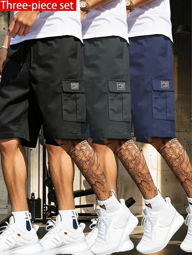 Men's Cotton Casual Shorts Pack of 3