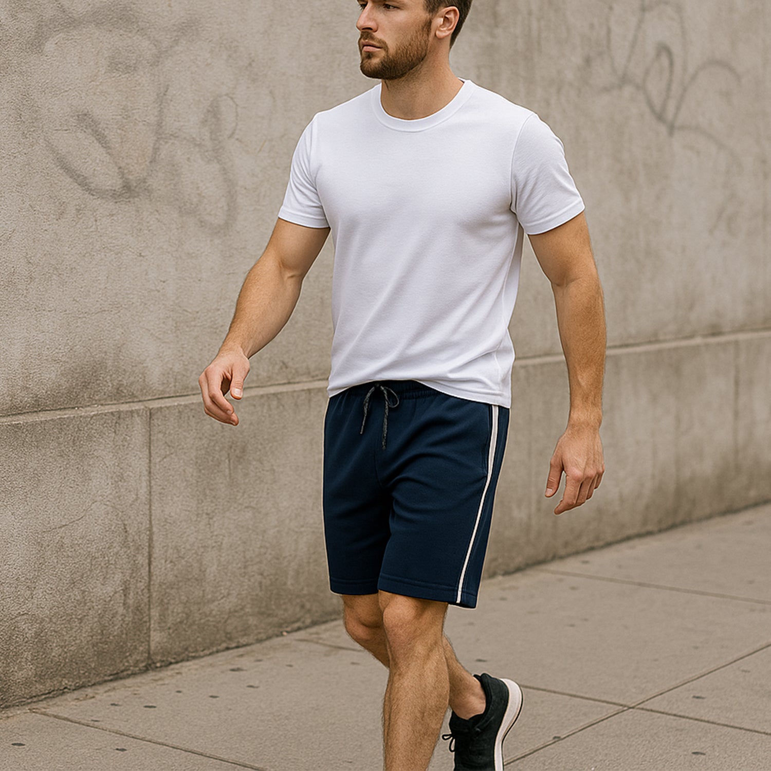 Boxer Shorts With Elastic Waist  Drawcord - (1 Pc  Large)