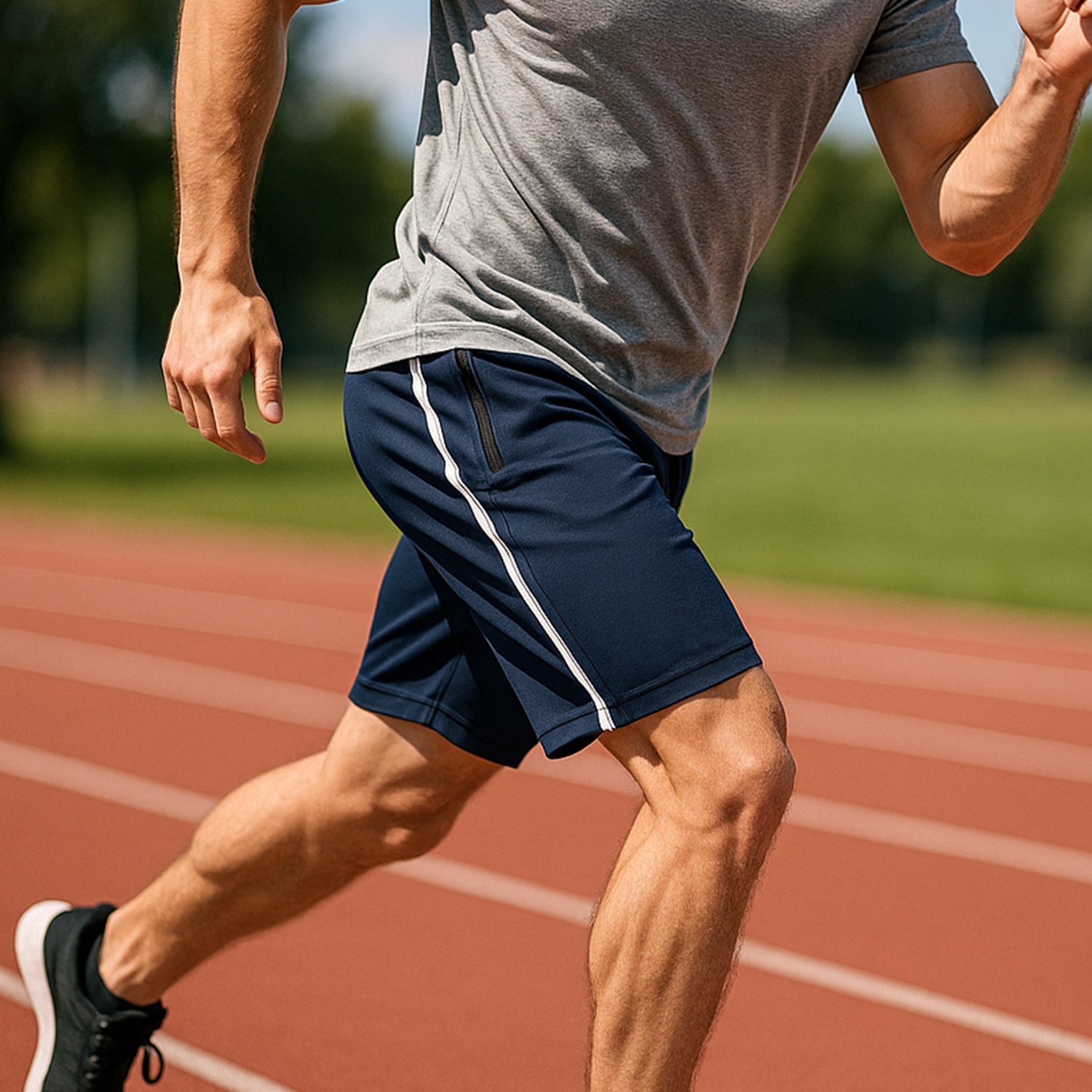 Boxer Shorts With Elastic Waist  Drawcord - (1 Pc  Large)