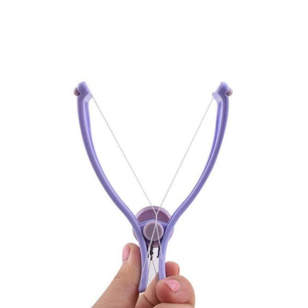 Slique Painless Eyebrow Upper Lips Face And Body Hair Removal Threading Manual Tweezer Machine Shaver System Kit