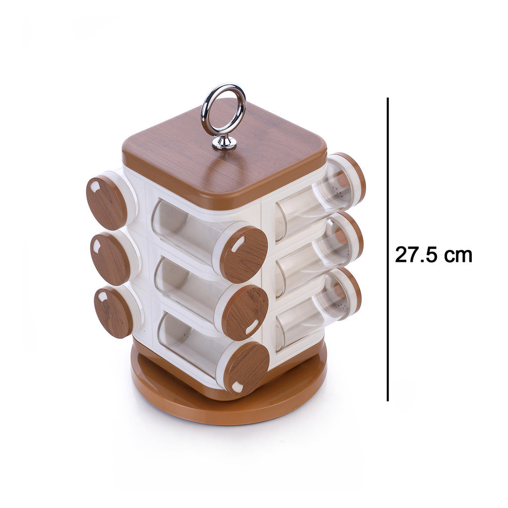 12-jar Revolving Spice Rack Masala Box